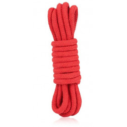 Красная хлопковая веревка для связывания - 3 м.